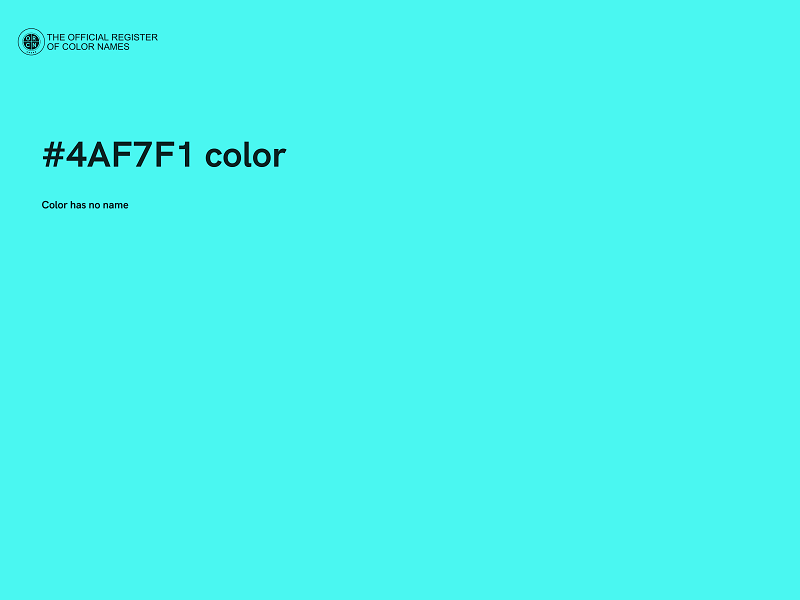 #4AF7F1 color image