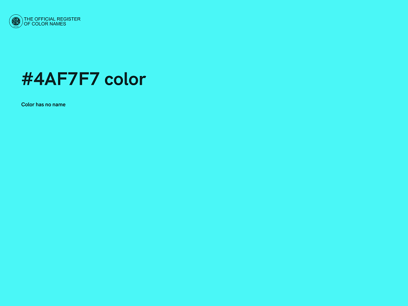 #4AF7F7 color image