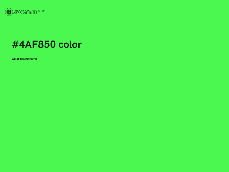 #4AF850 color image