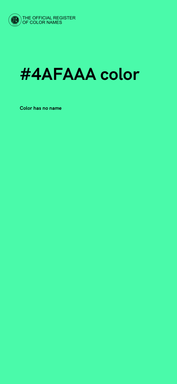 #4AFAAA color image
