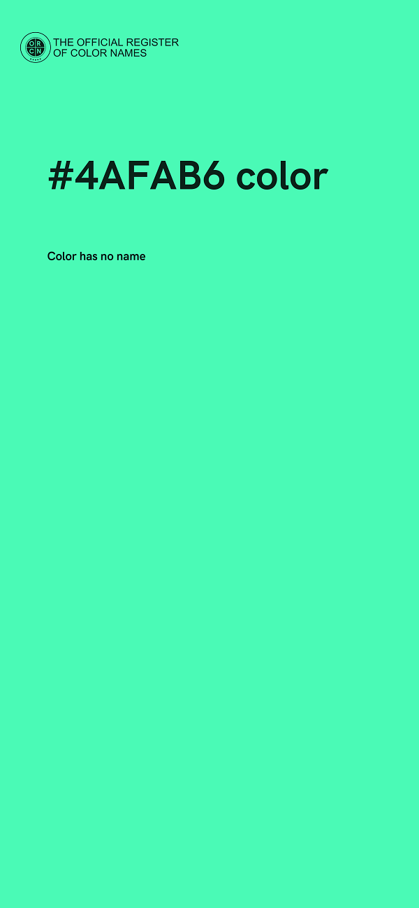 #4AFAB6 color image