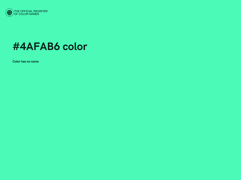 #4AFAB6 color image