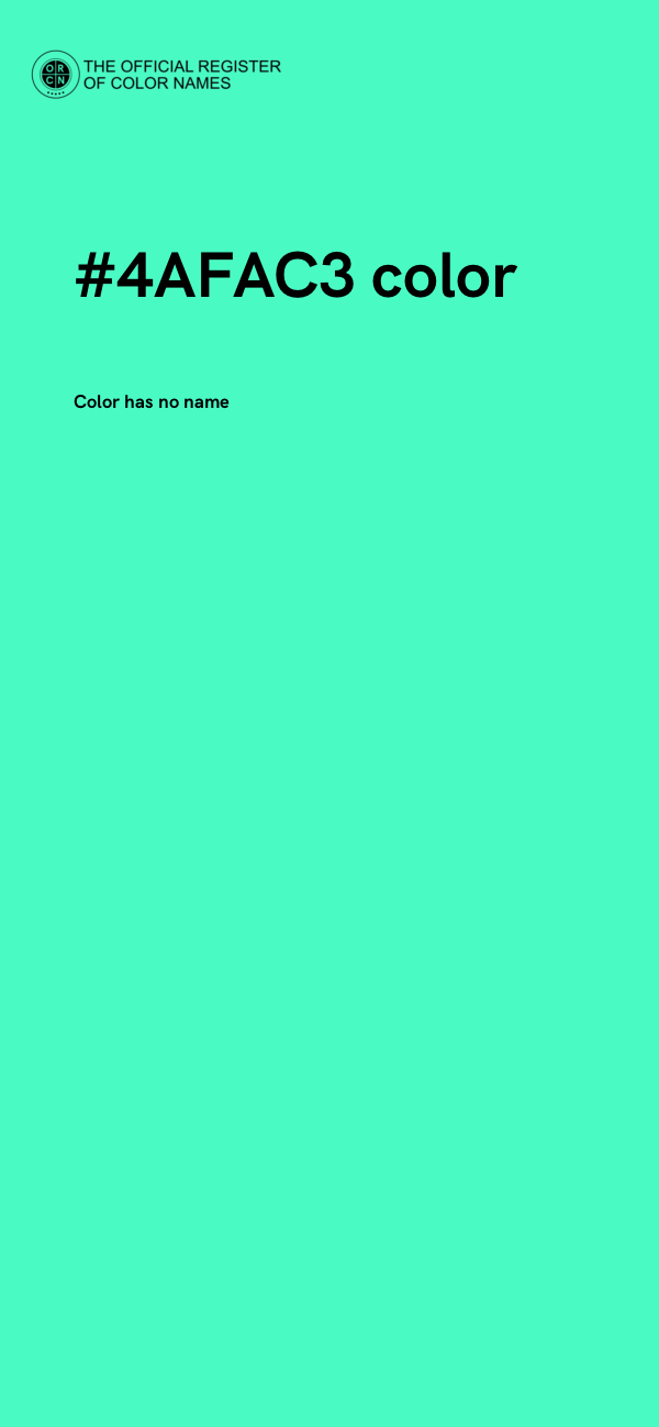 #4AFAC3 color image