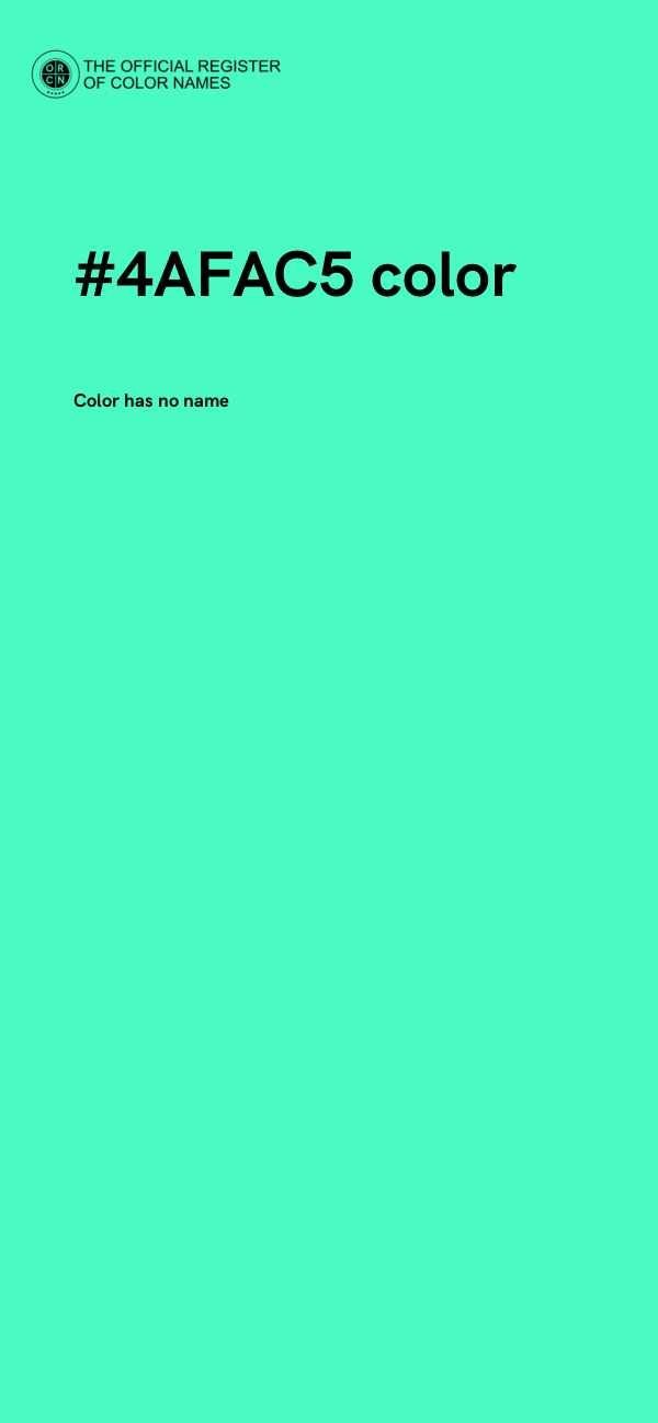 #4AFAC5 color image