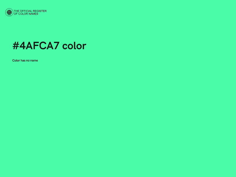 #4AFCA7 color image