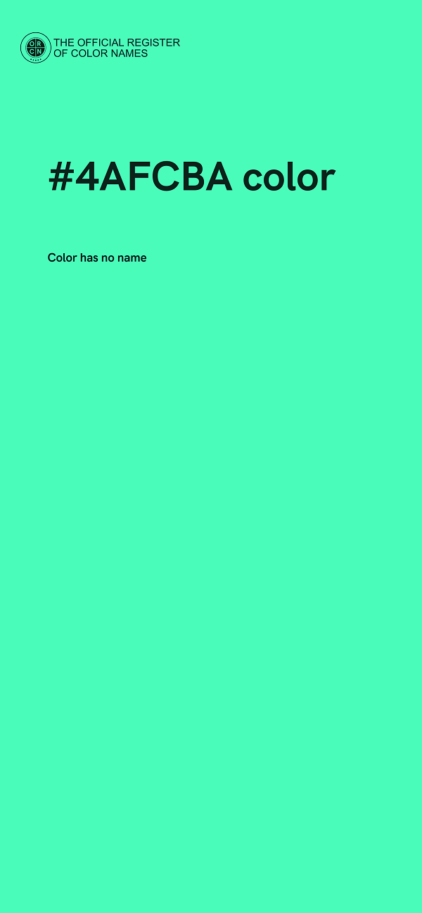 #4AFCBA color image