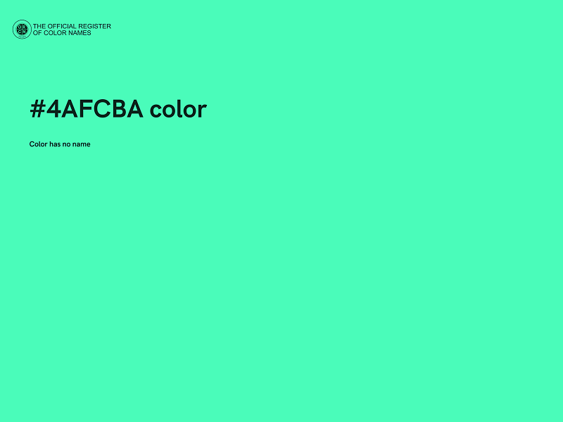 #4AFCBA color image