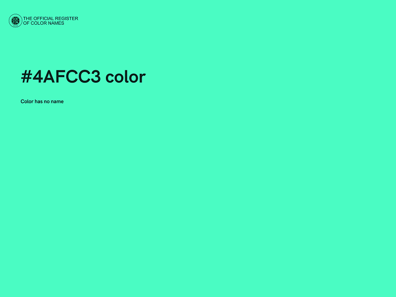 #4AFCC3 color image