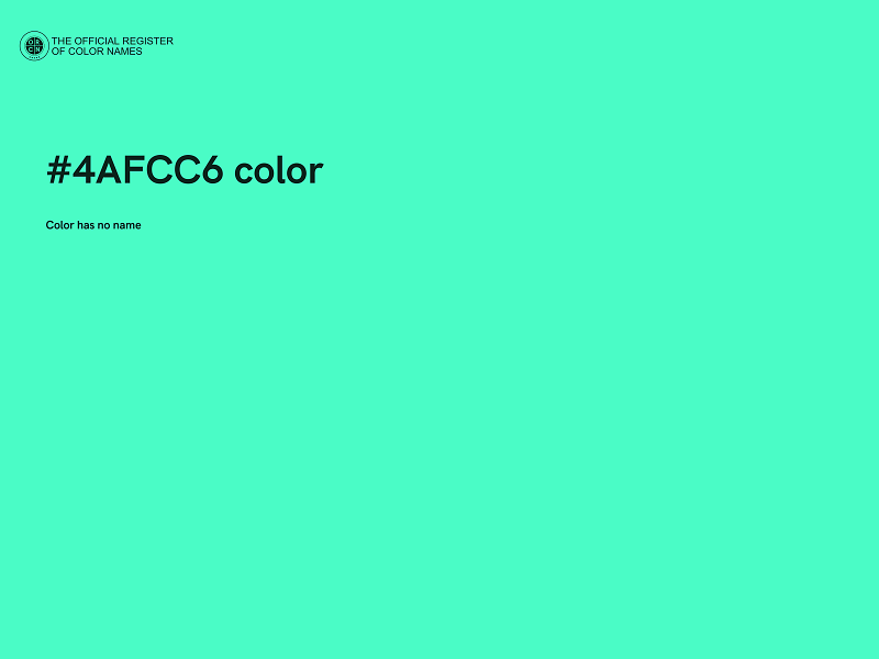 #4AFCC6 color image