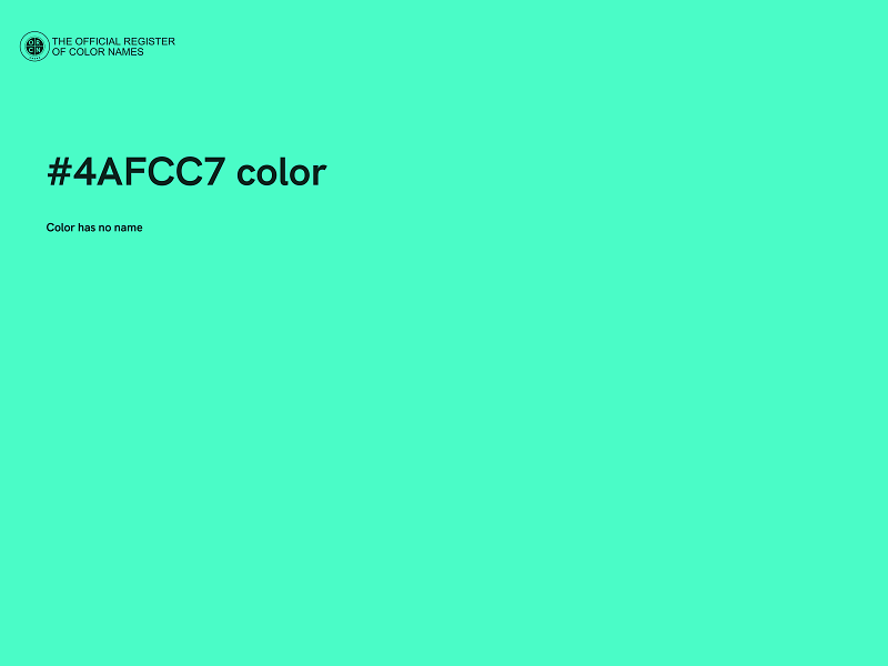 #4AFCC7 color image