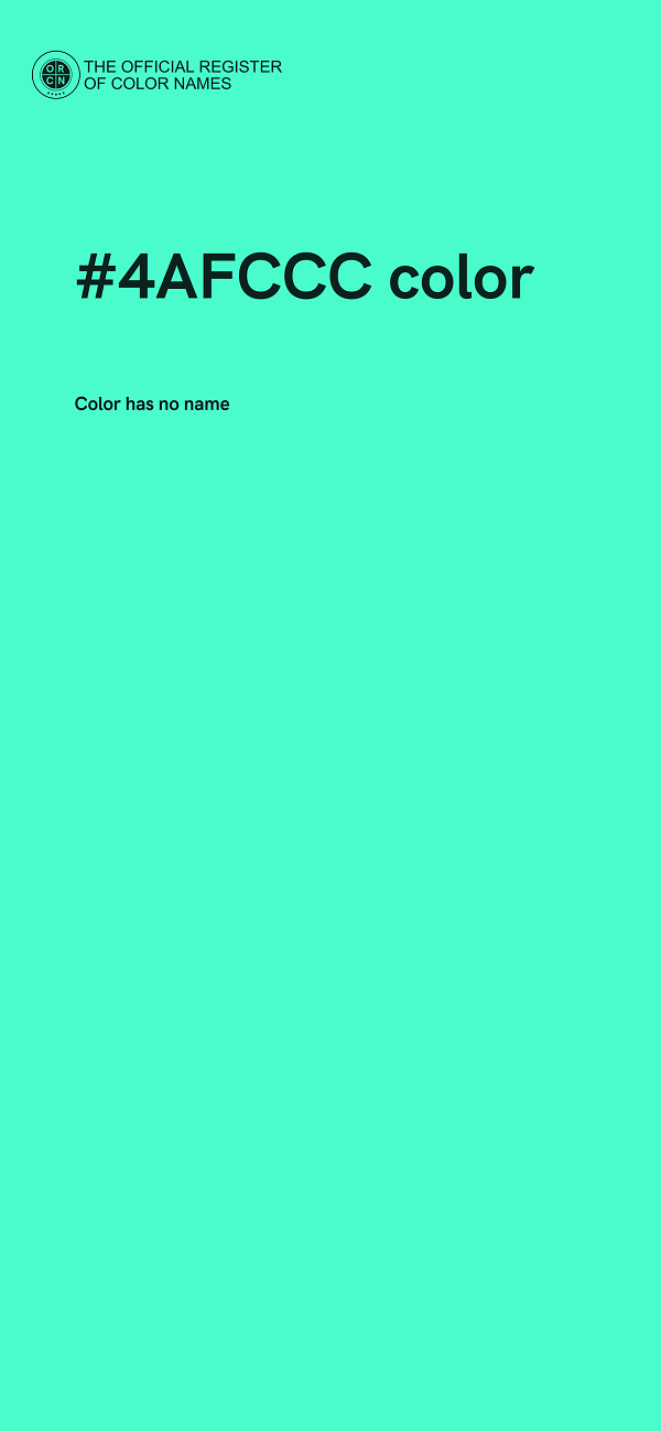 #4AFCCC color image