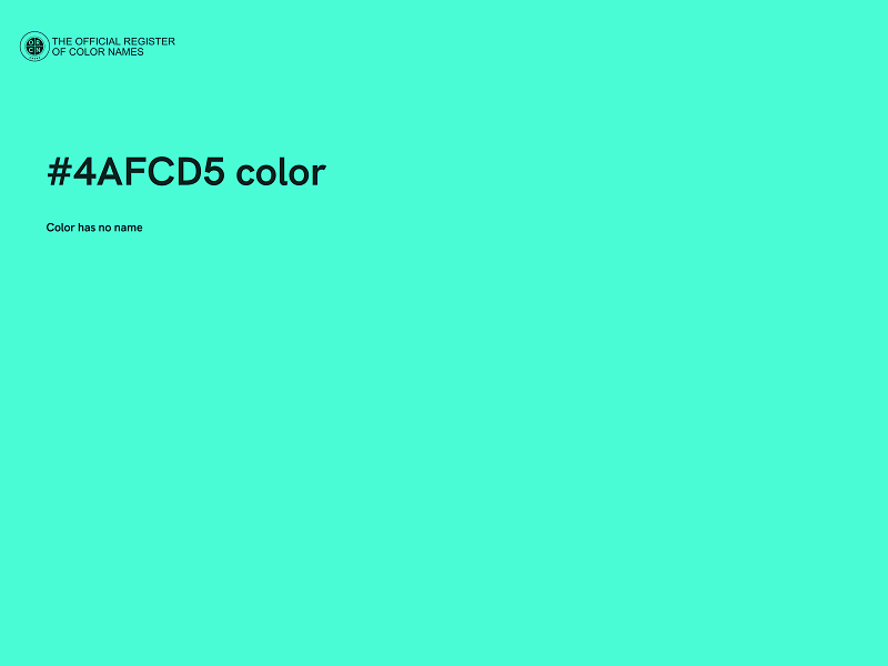 #4AFCD5 color image