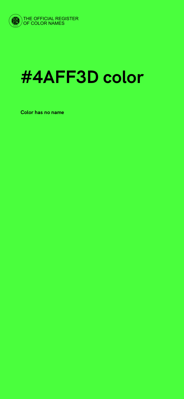 #4AFF3D color image