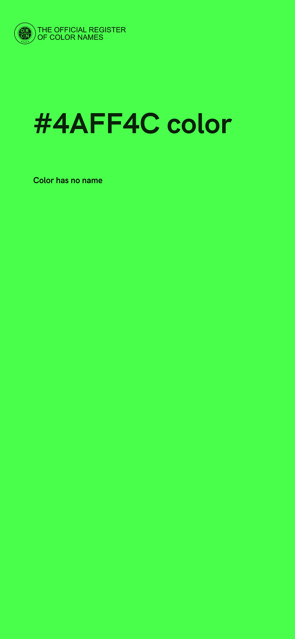 #4AFF4C color image