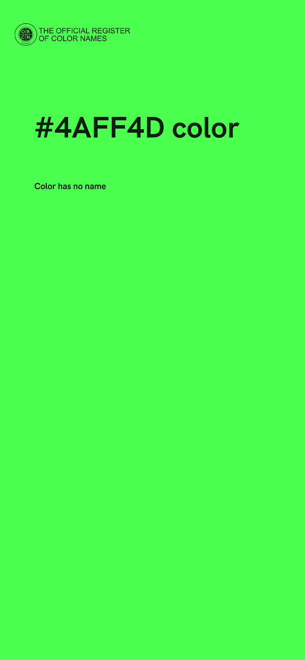 #4AFF4D color image