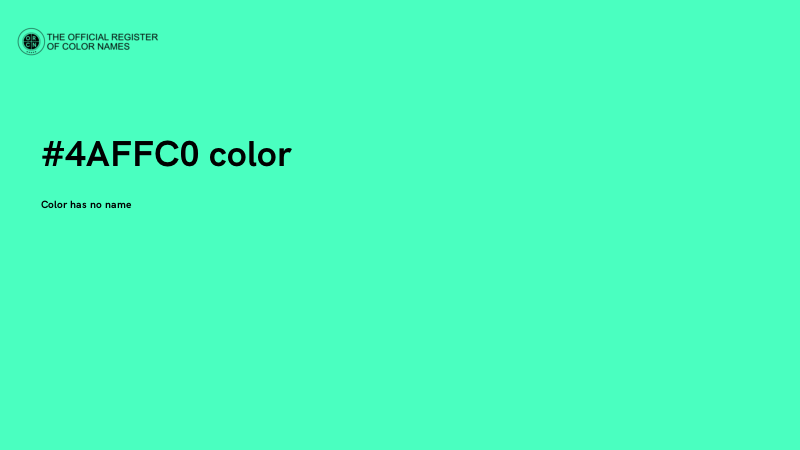 #4AFFC0 color image
