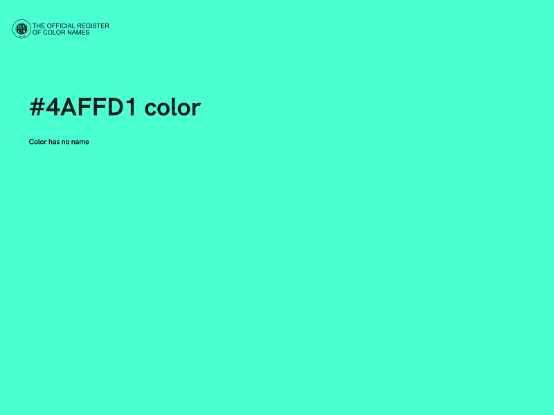 #4AFFD1 color image