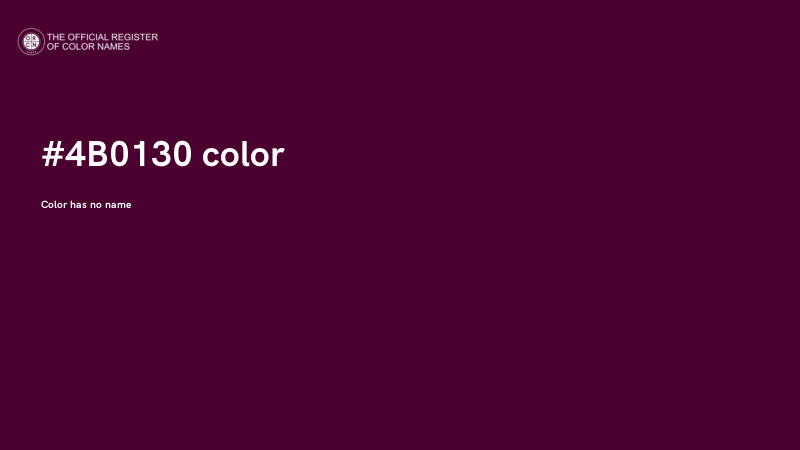 #4B0130 color image