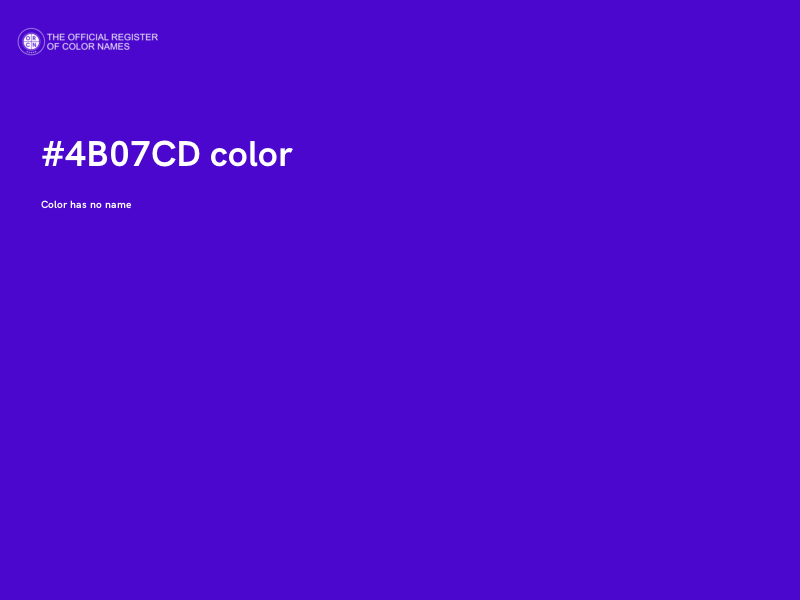 #4B07CD color image