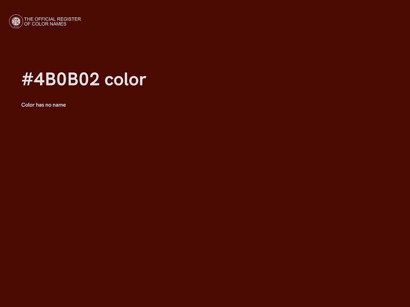 #4B0B02 color image
