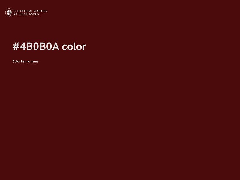 #4B0B0A color image