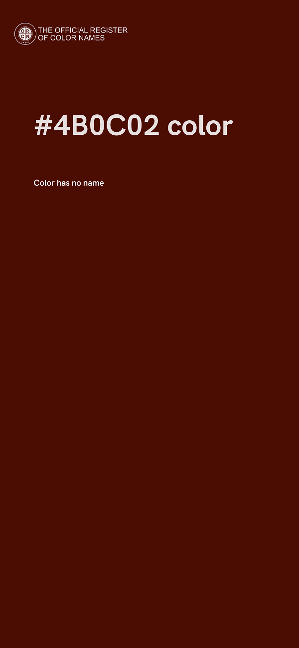 #4B0C02 color image