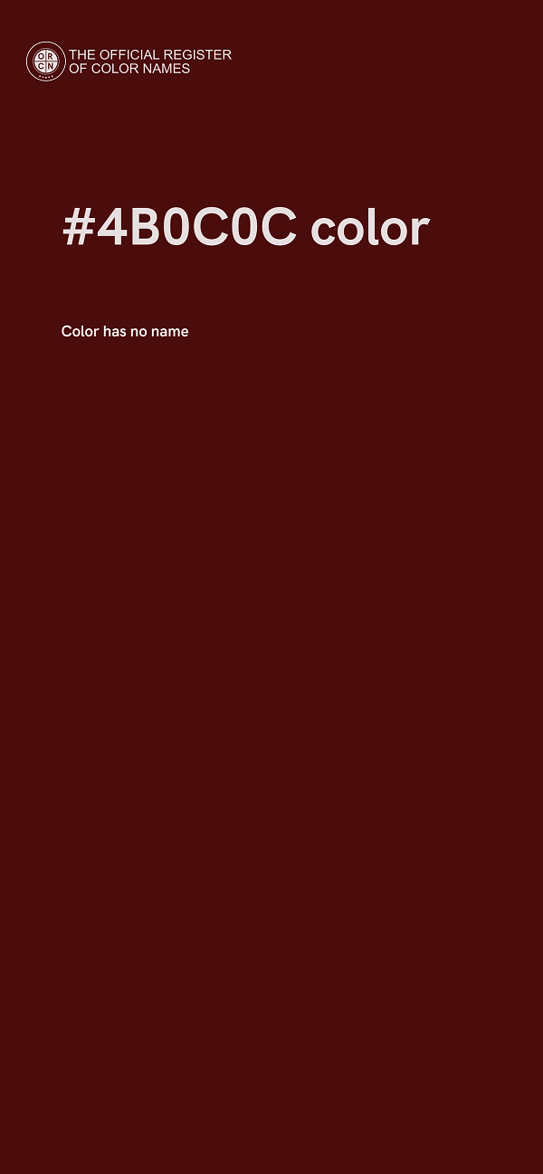 #4B0C0C color image