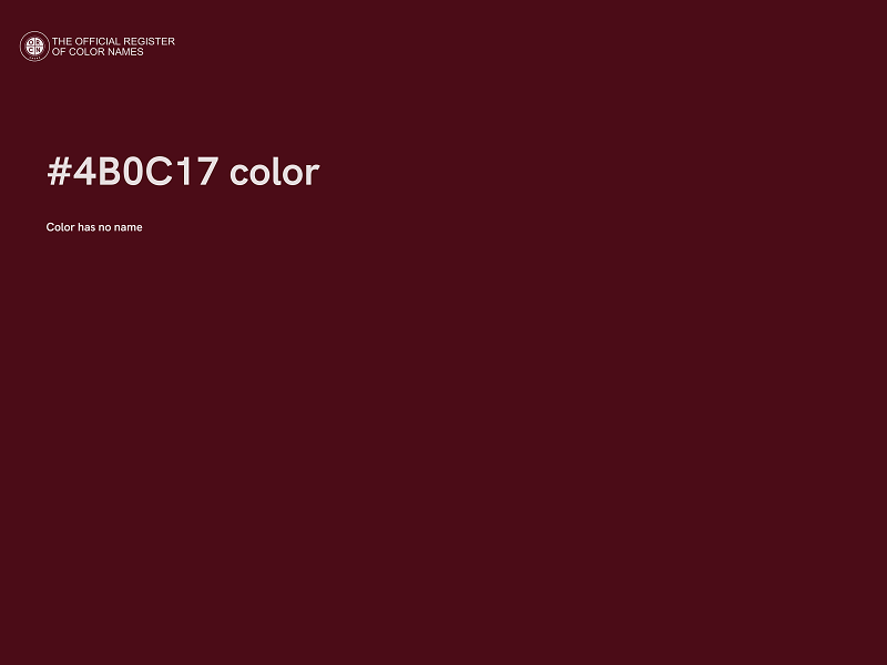 #4B0C17 color image