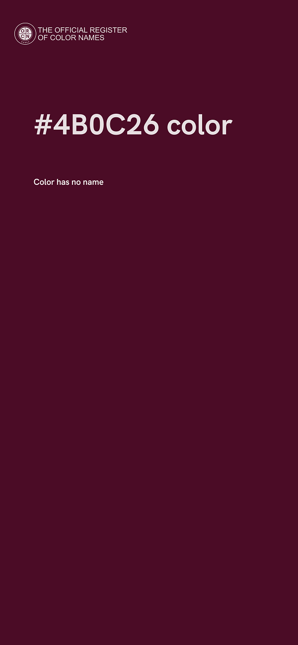 #4B0C26 color image