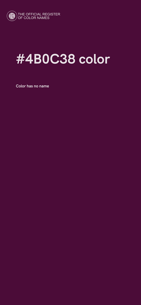 #4B0C38 color image