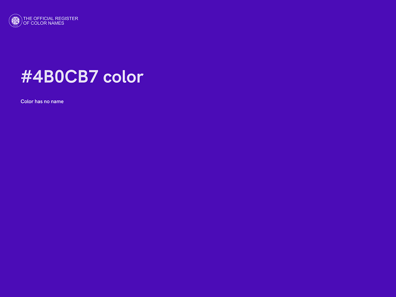 #4B0CB7 color image