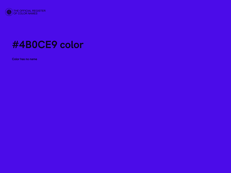 #4B0CE9 color image