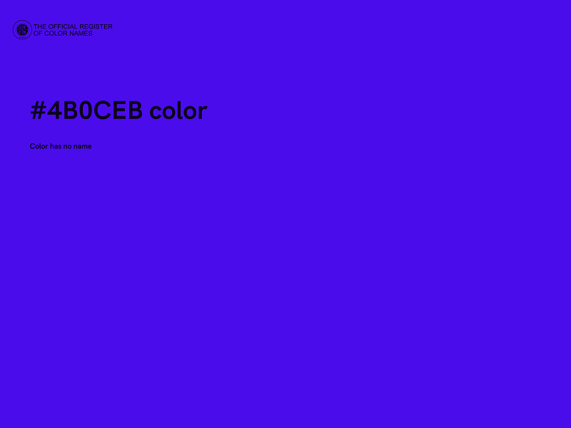 #4B0CEB color image