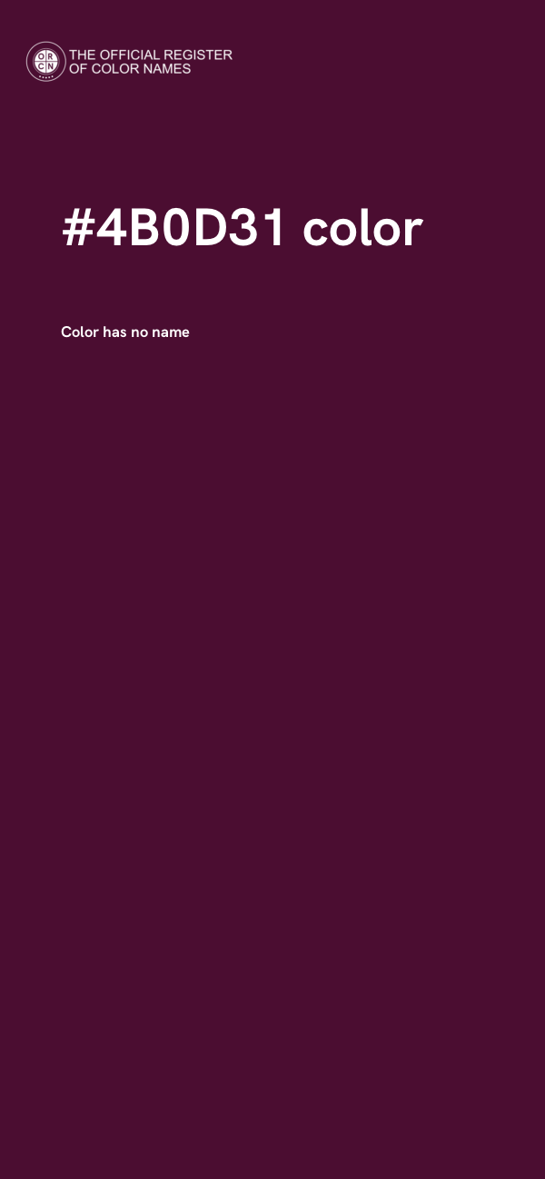 #4B0D31 color image