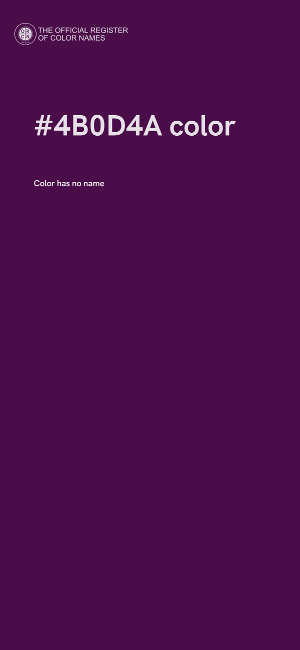 #4B0D4A color image