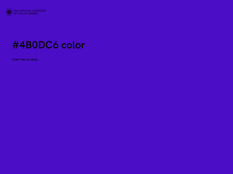 #4B0DC6 color image