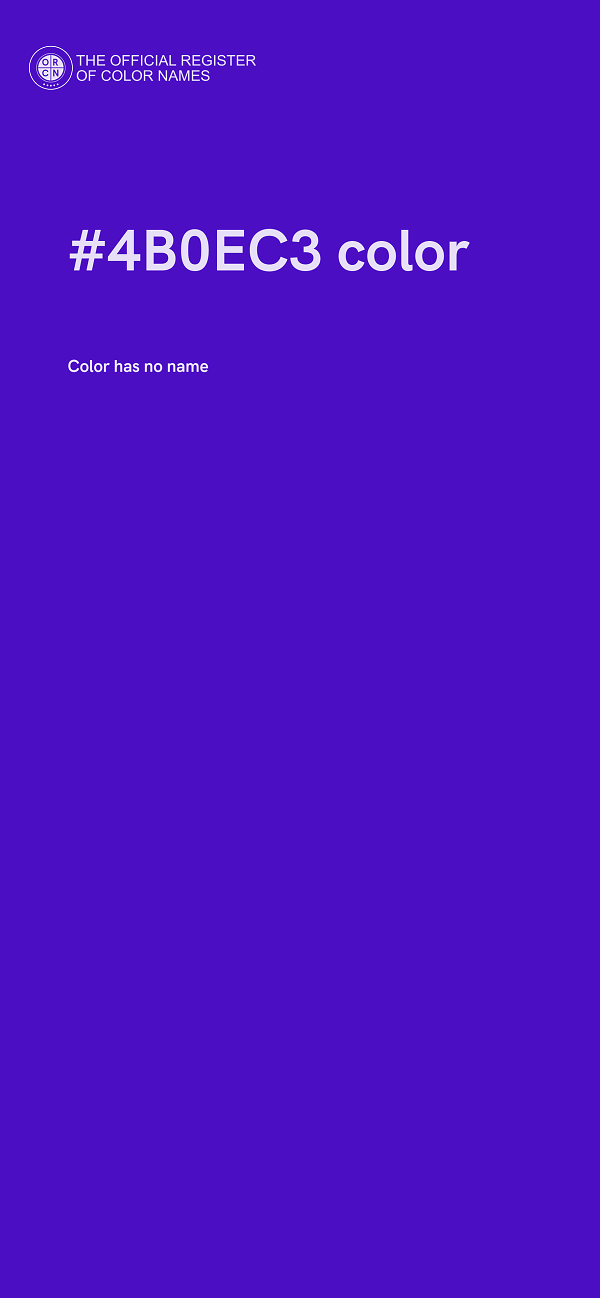 #4B0EC3 color image