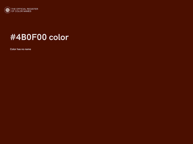 #4B0F00 color image