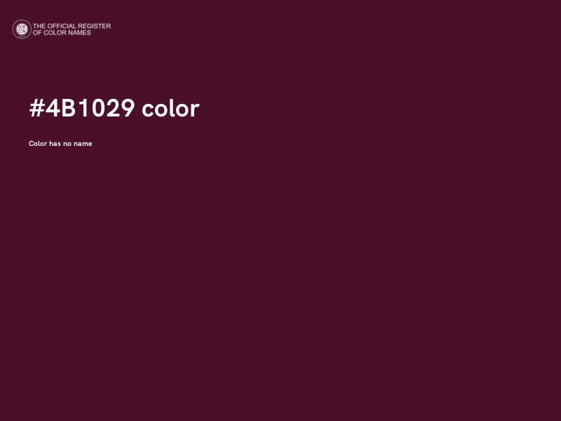 #4B1029 color image
