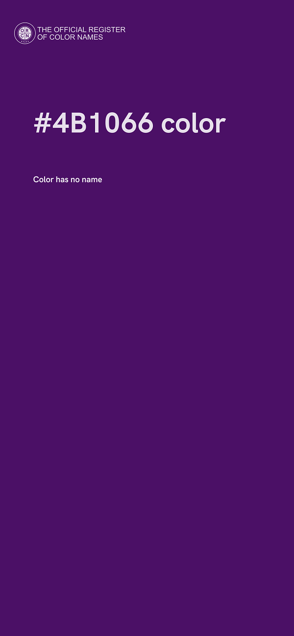 #4B1066 color image