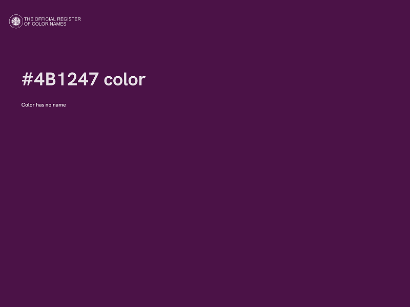 #4B1247 color image