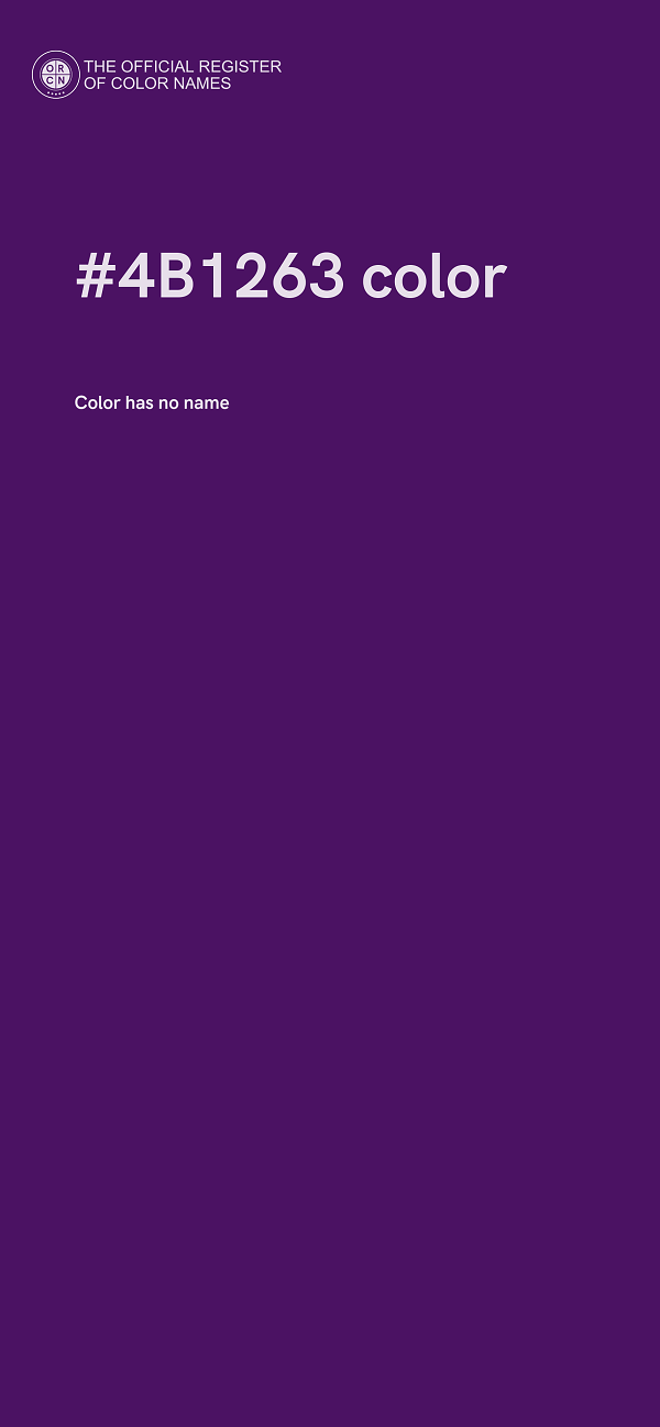 #4B1263 color image