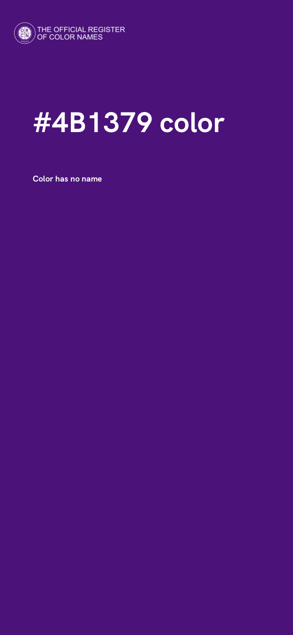 #4B1379 color image