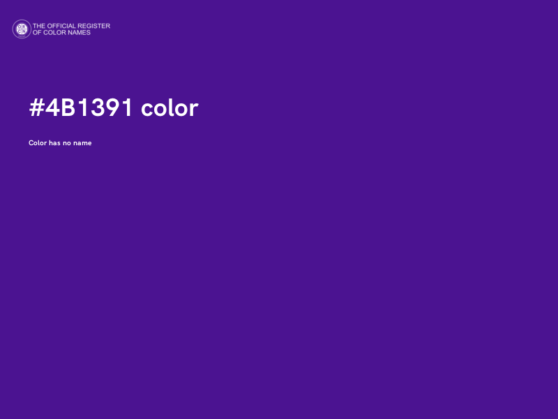 #4B1391 color image