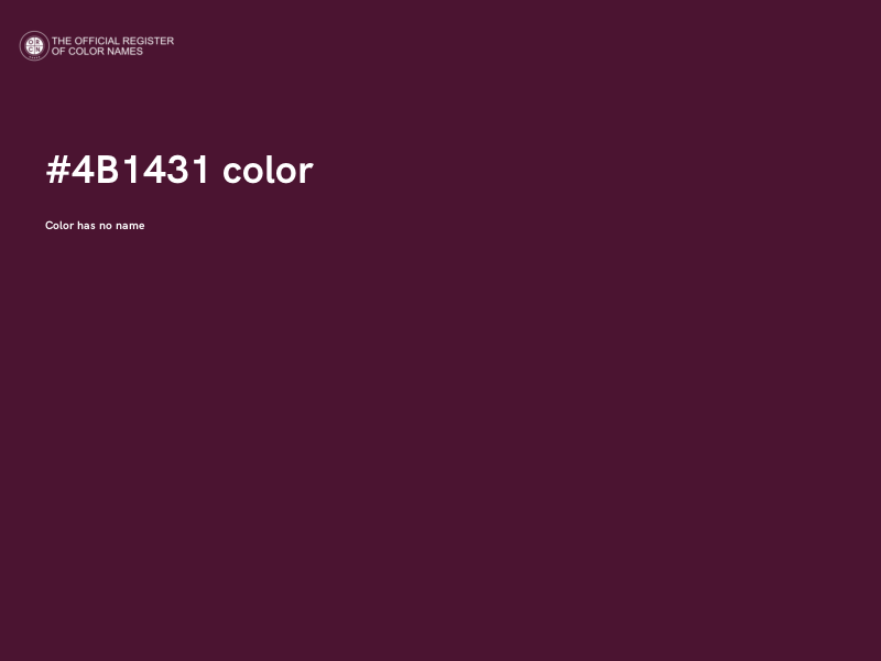 #4B1431 color image