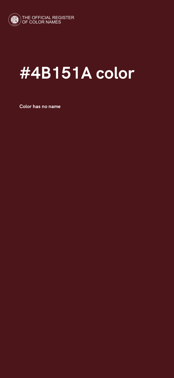 #4B151A color image