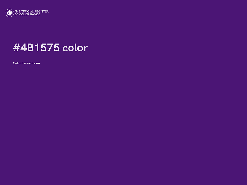 #4B1575 color image