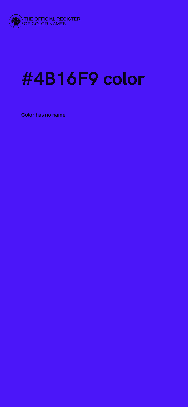 #4B16F9 color image