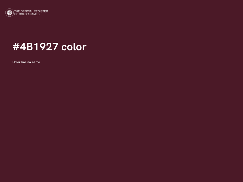 #4B1927 color image