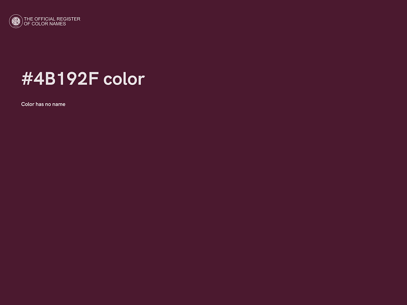 #4B192F color image